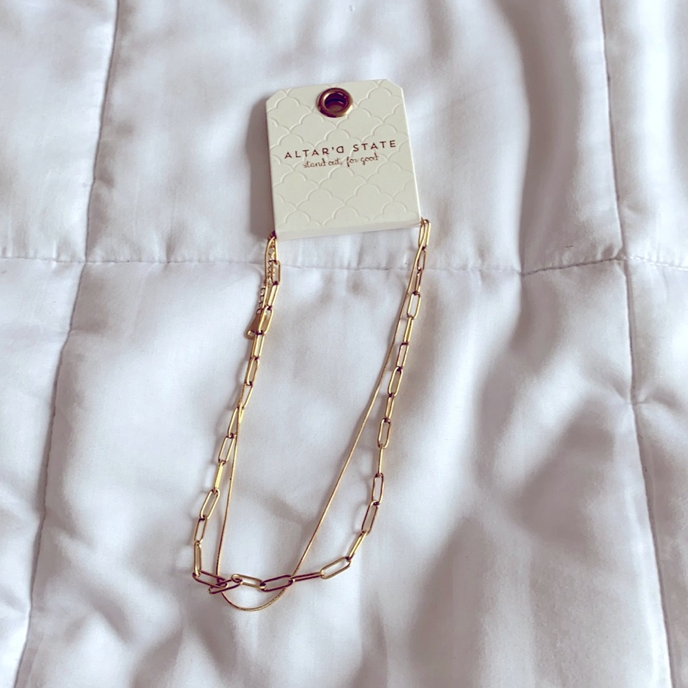 NWT Alter’d State Gold Choker Necklace